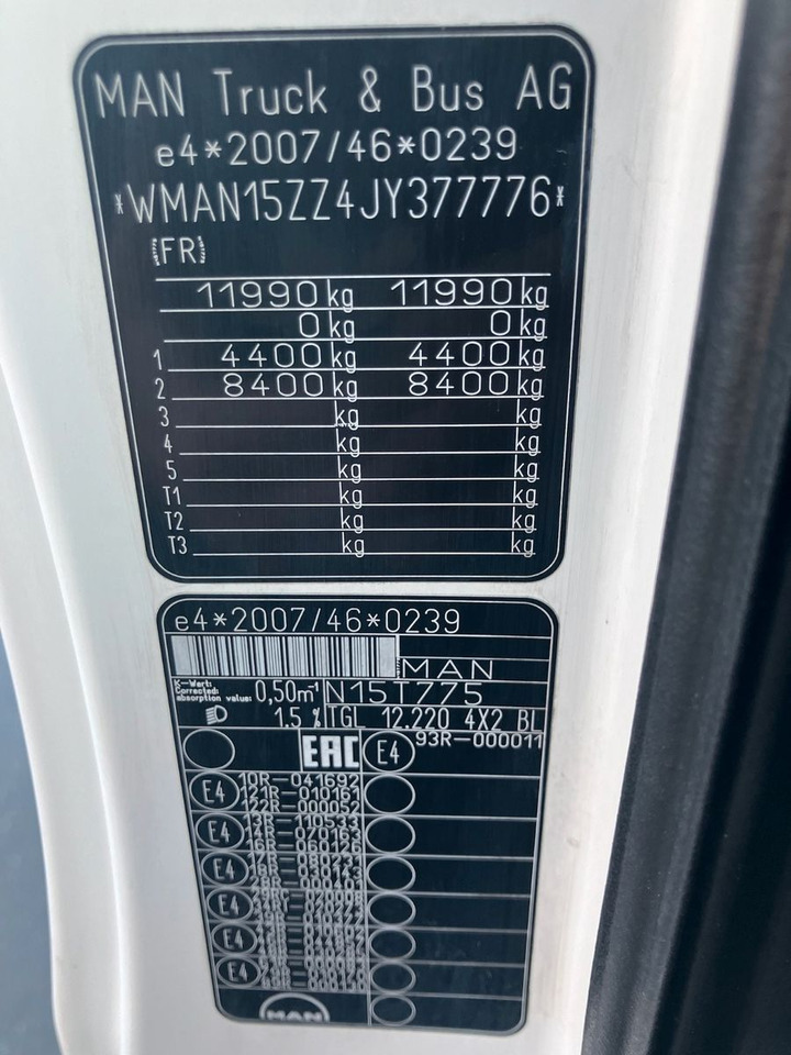 Грузовик с закрытым кузовом MAN TGL 12.220 4x2 BL Koffer/LBW/DHOLLANDIA/AC/EU6 MAN TGL 12.220 4x2 BL Koffer/LBW/DHOLLANDIA/AC/EU6: фото 14