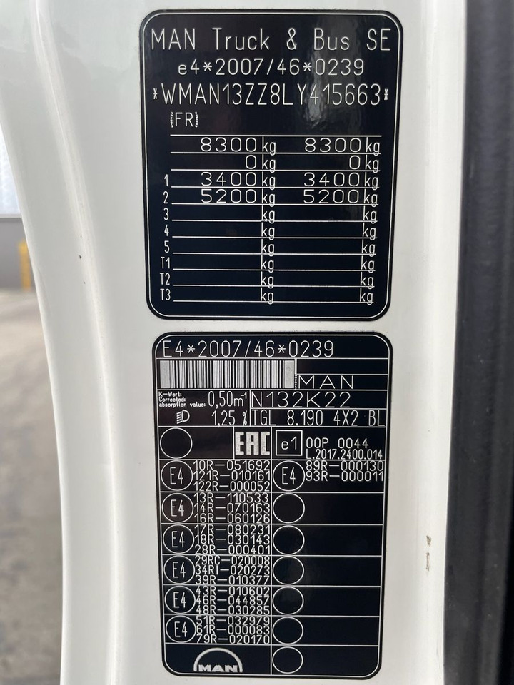 Малотоннажный фургон MAN TGL 8.190 4x2 BL Koffer/LBW/PALFINGER/AC/EU6d: фото 19 Малотоннажный фургон MAN TGL 8.190 4x2 BL Koffer/LBW/PALFINGER/AC/EU6d: фото 19