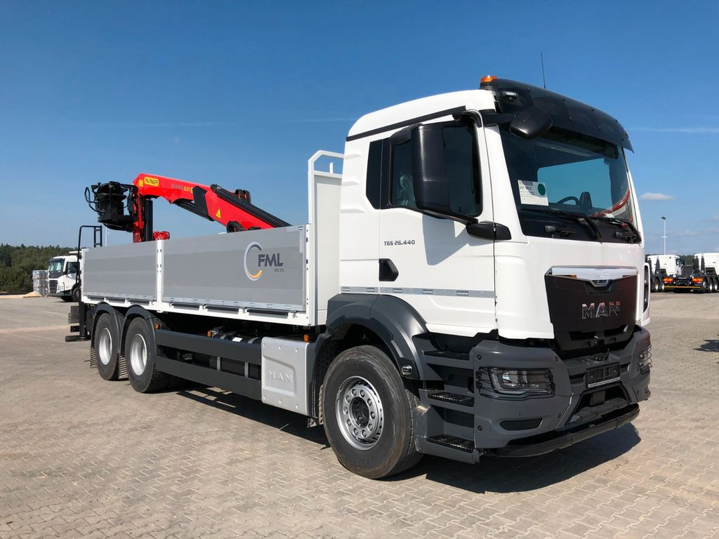 Новый Грузовик бортовой/ Платформа, Автоманипулятор MAN TGS 26.440 6x4 PALFINGER PK 18.001 L: фото 1