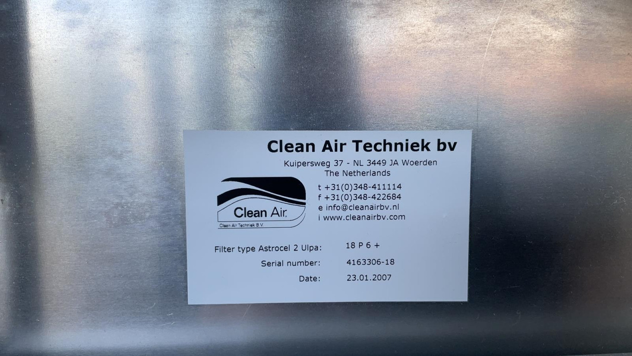 Clean Air LAF Laminaire Airflow Kast (B) - Промышленное климатическое оборудование: фото 3 Clean Air LAF Laminaire Airflow Kast (B) - Промышленное климатическое оборудование: фото 3