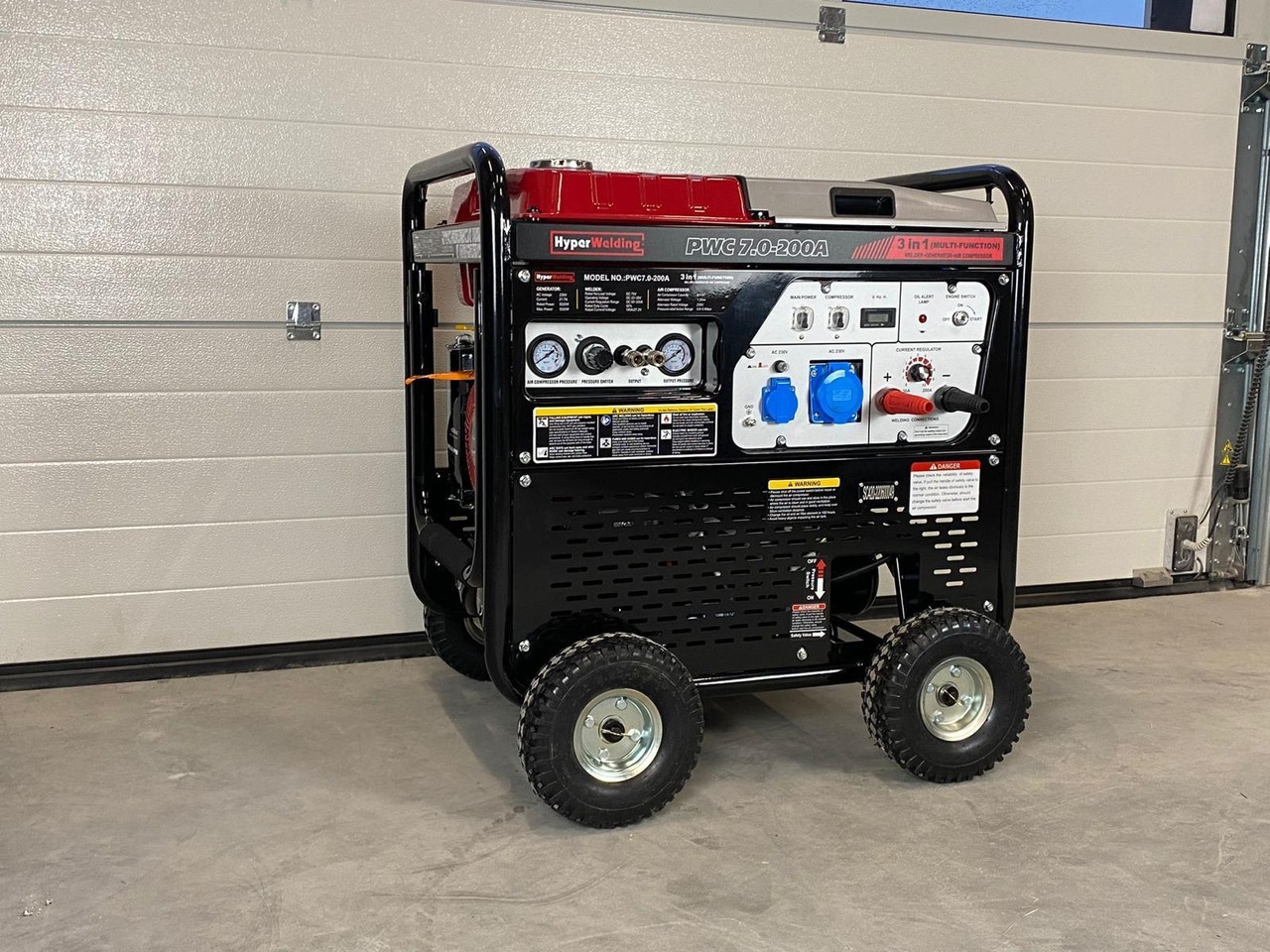 HyperWelding PWC7.0-200A 3 in 1 Multimachine (Generator, Lasapparaat en Luchtcompressor) - Оборудование для мастерских: фото 1 HyperWelding PWC7.0-200A 3 in 1 Multimachine (Generator, Lasapparaat en Luchtcompressor) - Оборудование для мастерских: фото 1