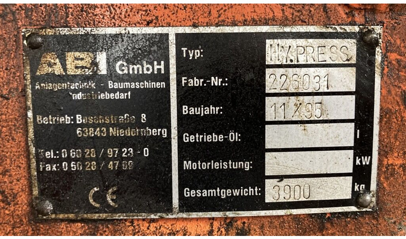 Abi RE 12/14300 - Сваебойная установка: фото 5 Abi RE 12/14300 - Сваебойная установка: фото 5