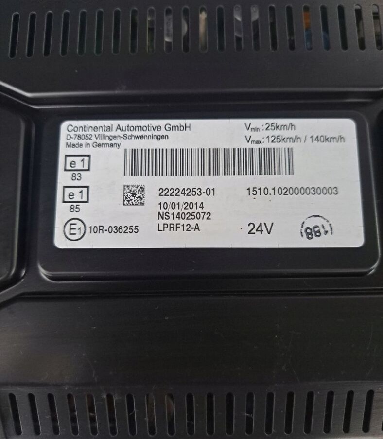 CONTINENTAL ZEGARY LICZNIKI AUTOMAT RENAULT GAMA T RANGE 22224253 - Приборная панель для Грузовиков: фото 3 CONTINENTAL ZEGARY LICZNIKI AUTOMAT RENAULT GAMA T RANGE 22224253 - Приборная панель для Грузовиков: фото 3