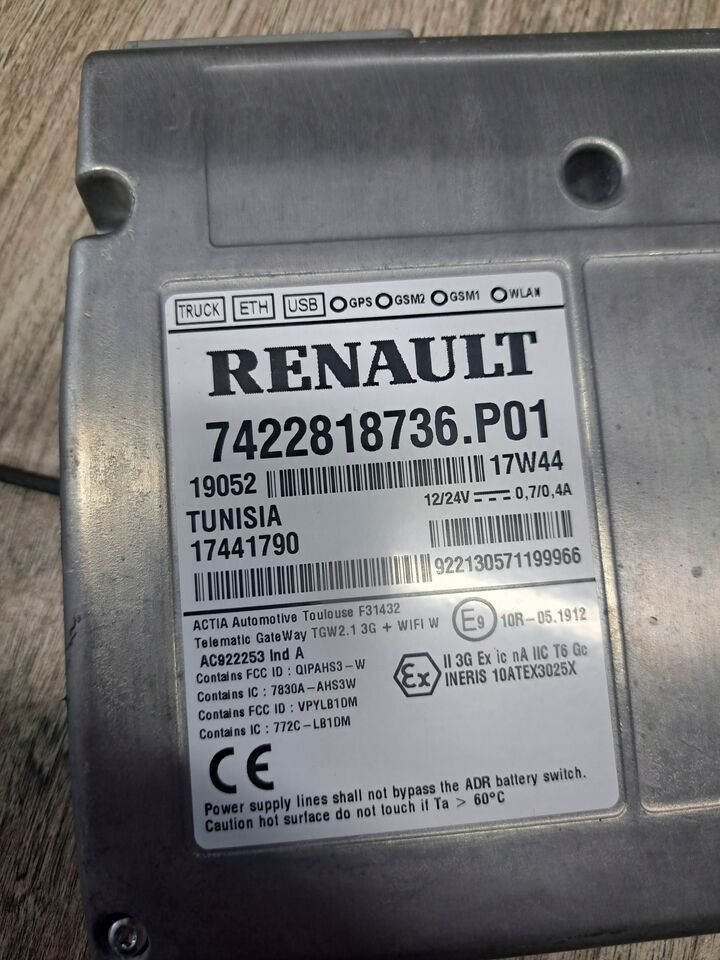 RENAULT STEROWNIK MODUŁ GPS GSM DYNAFLET RENAULT GAMA T RANGE - Блок управления для Грузовиков: фото 3 RENAULT STEROWNIK MODUŁ GPS GSM DYNAFLET RENAULT GAMA T RANGE - Блок управления для Грузовиков: фото 3