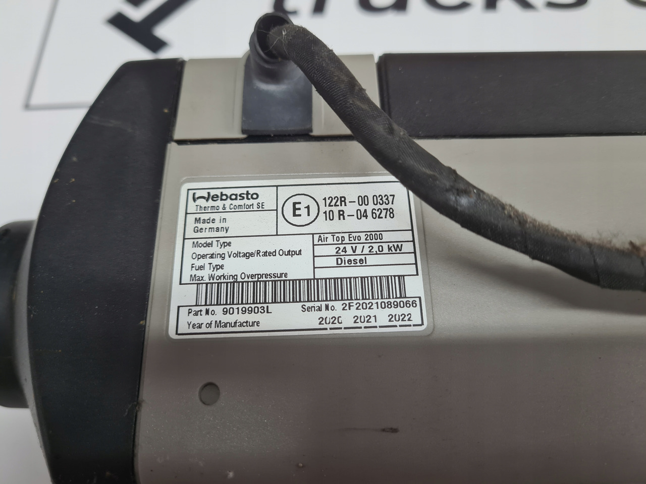 WEBASTO WEBASTO OGRZEWANIE POSTOJOWE AIR TOP EVO 2000 VOLVO FH 4 RENAULT GAMA T RANGE - Отопление/ Вентиляция для Грузовиков: фото 3 WEBASTO WEBASTO OGRZEWANIE POSTOJOWE AIR TOP EVO 2000 VOLVO FH 4 RENAULT GAMA T RANGE - Отопление/ Вентиляция для Грузовиков: фото 3