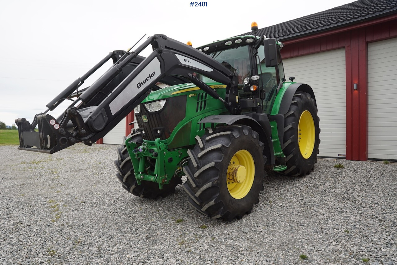 2017 John Deere 6215R w/Quicke loader and front hydraulics - Трактор: фото 1 2017 John Deere 6215R w/Quicke loader and front hydraulics - Трактор: фото 1