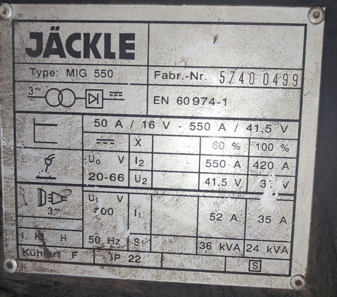 Jaeckle MIG 550 - Сварочное оборудование: фото 3 Jaeckle MIG 550 - Сварочное оборудование: фото 3