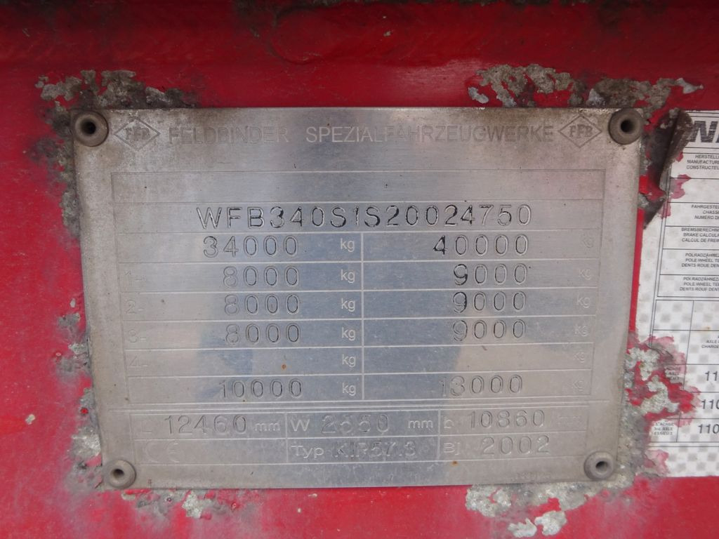 Полуприцеп цистерна для сыпучих грузов Feldbinder KIP 57.3 Silo für Staub u. Rieselgüter ca. 60m³: фото 10