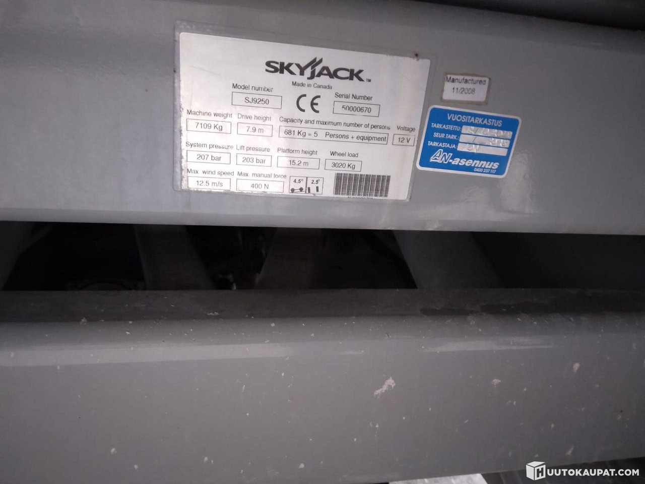 Ножничный подъемник Skyjack SJ 9250 4x4 scissor lift, Inspected!, 2008, Hollola: фото 8