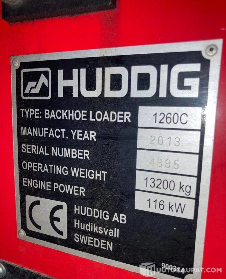 Строительная техника Huddig 1260 C Kronos, 2014, 9 000 h Traktorikuormaaja, Kerava: фото 14