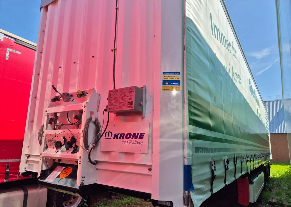 Тентованный полуприцеп Krone BURTOWA BUDOWLANA VARIOS PÓŁMEGA 385/55 z Niemiec / ALUFELGI / stan bardzo dobry / PODNOSZONA OŚ I DACH / BPW firanka burto-firanka firana burtówka burto firanka: фото 8