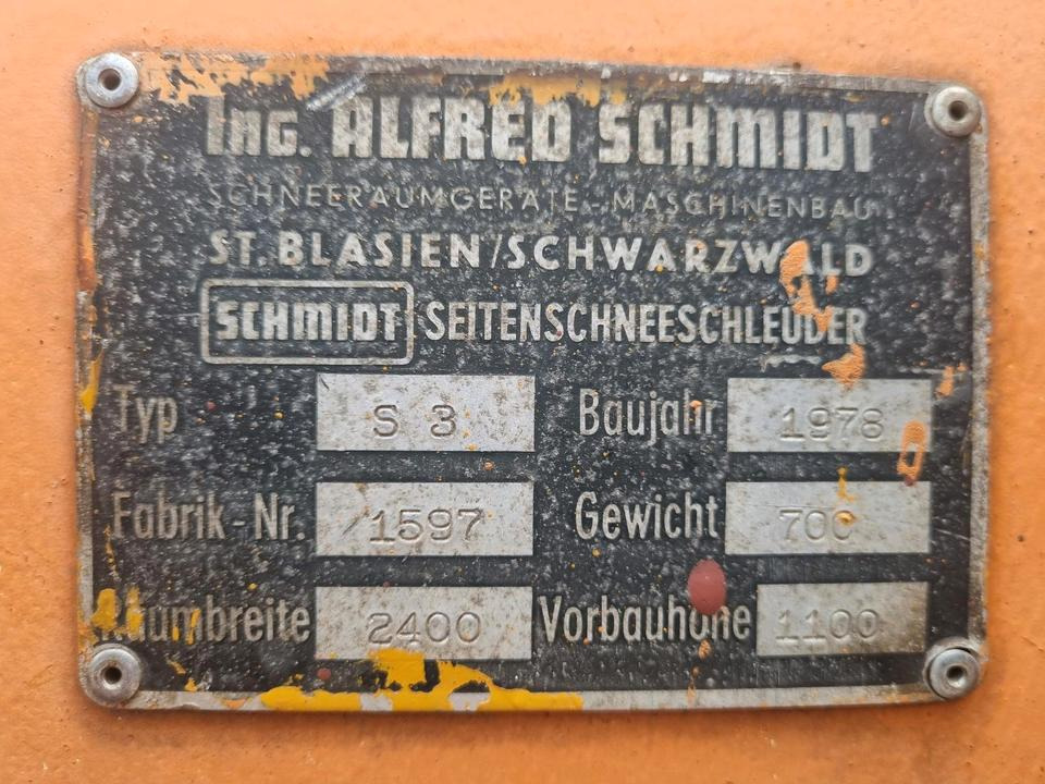 Schmidt S3 Schneeschleuder Schneefräse 240cm für Unimog U300 400 500 405 427 423 429 530 535 Schneepflug Schneeschild Scheeschieber Winterdienst Schmidt Beilhack - Роторный снегоочиститель: фото 5 Schmidt S3 Schneeschleuder Schneefräse 240cm für Unimog U300 400 500 405 427 423 429 530 535 Schneepflug Schneeschild Scheeschieber Winterdienst Schmidt Beilhack - Роторный снегоочиститель: фото 5