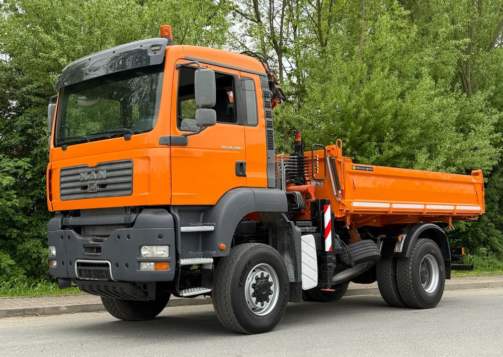 Самосвал MAN * MAN 18 480 * KIPER WYWROTKA * 4x4 * HDS ATLAS 85* STAN BARDZO DOBRY * Sprowadzony: фото 15