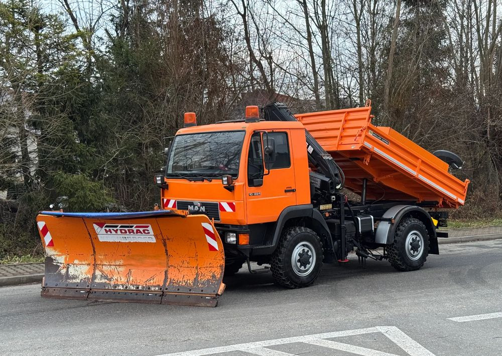 MAN * MAN LE 10.220 *Kiper Wywrotka * 4x4 * Pług Piaskarka * Zimowe Utrzymanie * Sprowadzony * HDS MKG * - Самосвал: фото 1 MAN * MAN LE 10.220 *Kiper Wywrotka * 4x4 * Pług Piaskarka * Zimowe Utrzymanie * Sprowadzony * HDS MKG * - Самосвал: фото 1