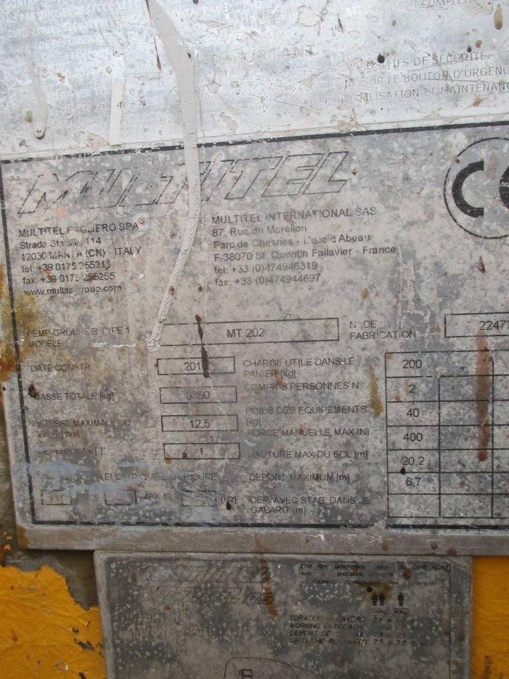 Грузовик с подъемником Multitel MT 202: фото 16