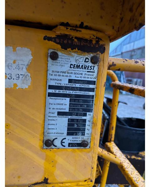 ARTESIENNE D240MNS - Самосвальный прицеп: фото 4 ARTESIENNE D240MNS - Самосвальный прицеп: фото 4