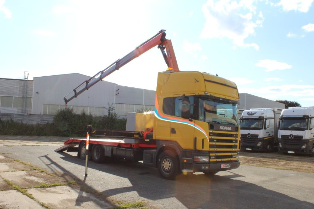 Scania R 114 LB340 6X2 L PALFINGER PK16502 - Автовоз, Автоманипулятор: фото 1 Scania R 114 LB340 6X2 L PALFINGER PK16502 - Автовоз, Автоманипулятор: фото 1