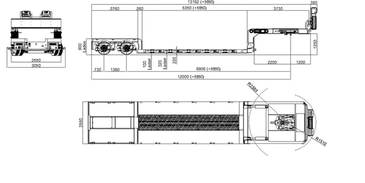 YALCIN EXTRA SURBAISSEE 2 ESSIEUX - Низкорамный полуприцеп: фото 3 YALCIN EXTRA SURBAISSEE 2 ESSIEUX - Низкорамный полуприцеп: фото 3