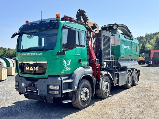 MAN TGS 35.540 8x4 mit Komptech-Zusatzeinheit - Лесозаготовительная техника, Грузовик: фото 1 MAN TGS 35.540 8x4 mit Komptech-Zusatzeinheit - Лесозаготовительная техника, Грузовик: фото 1
