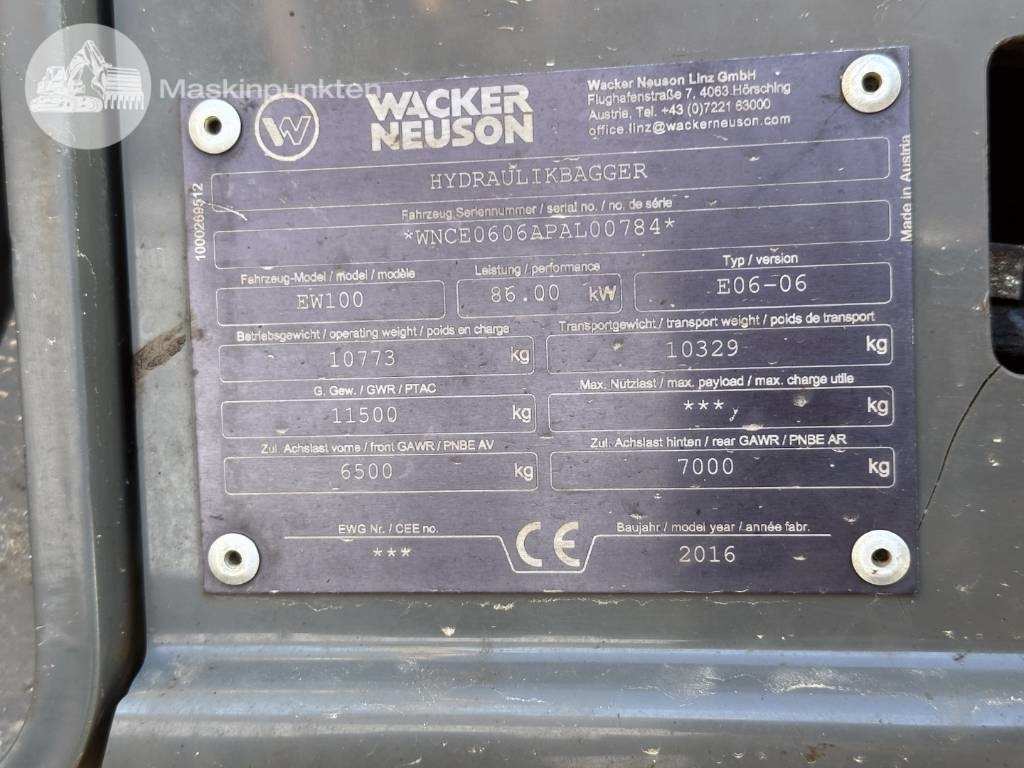 Колёсный экскаватор Wacker Neuson EW 100: фото 12