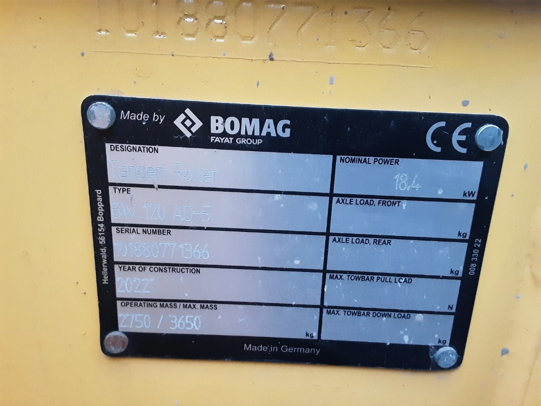 BOMAG DE BW 120 AD-5 Stage V/Tier 4f - Каток: фото 3 BOMAG DE BW 120 AD-5 Stage V/Tier 4f - Каток: фото 3