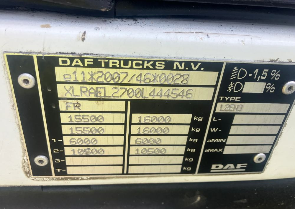 Грузовик с закрытым кузовом DAF DAF LF 180 kurierka kontener 18 palet: фото 6 Грузовик с закрытым кузовом DAF DAF LF 180 kurierka kontener 18 palet: фото 6