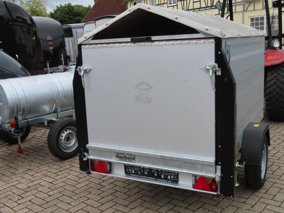 TPV Kleinviehanhänger 1,0t Flügeltür Viehanhänger Ziegen Schafe - Прицеп для перевозки животных: фото 4 TPV Kleinviehanhänger 1,0t Flügeltür Viehanhänger Ziegen Schafe - Прицеп для перевозки животных: фото 4