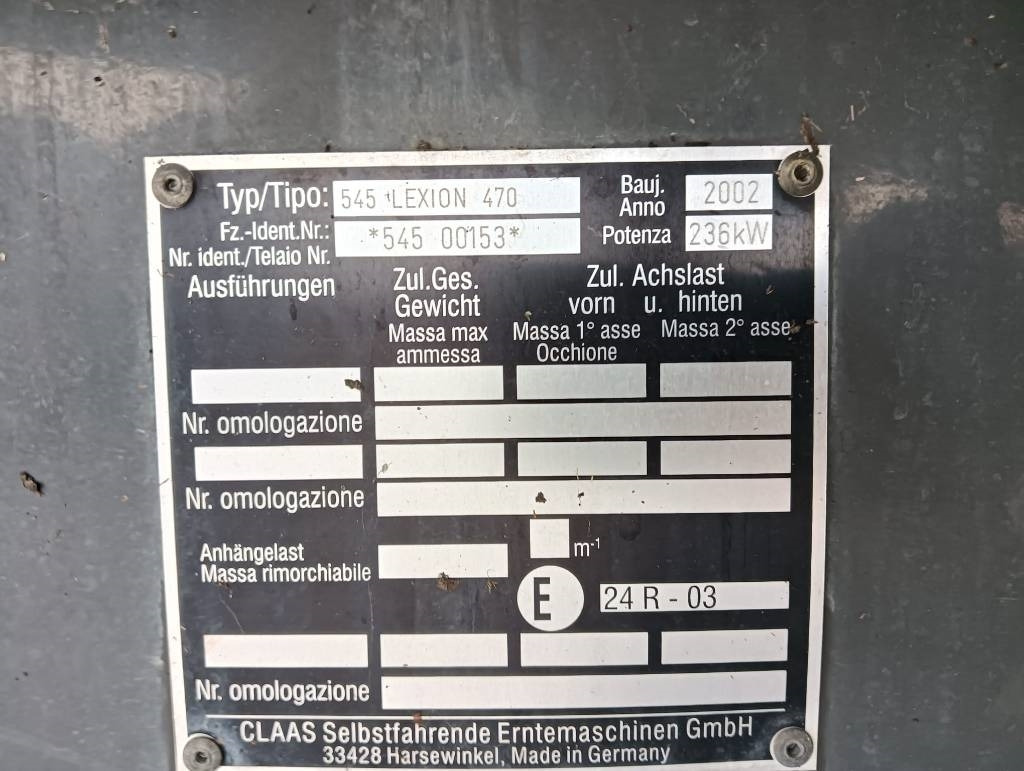 Зерноуборочный комбайн Claas Lexion 470: фото 20 Зерноуборочный комбайн Claas Lexion 470: фото 20