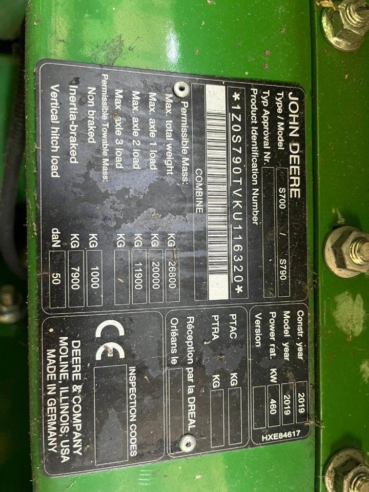 John Deere S790 i - Зерноуборочный комбайн: фото 4 John Deere S790 i - Зерноуборочный комбайн: фото 4