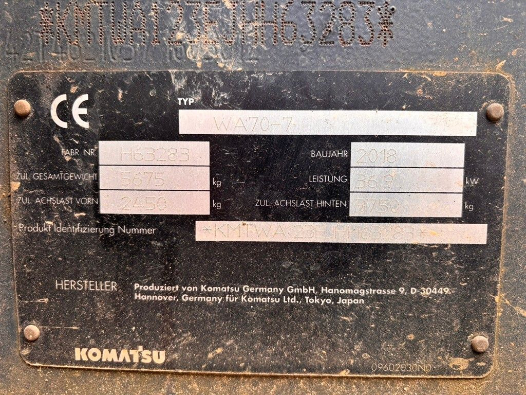 Komatsu WA70-7 - Колёсный погрузчик: фото 5 Komatsu WA70-7 - Колёсный погрузчик: фото 5