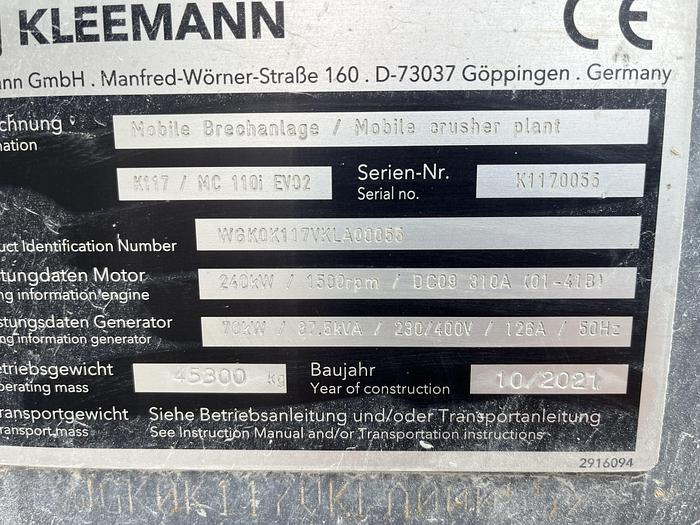 2021 Kleemann MC110z EVO2 - Jaw Crusher - Дробилка: фото 3 2021 Kleemann MC110z EVO2 - Jaw Crusher - Дробилка: фото 3