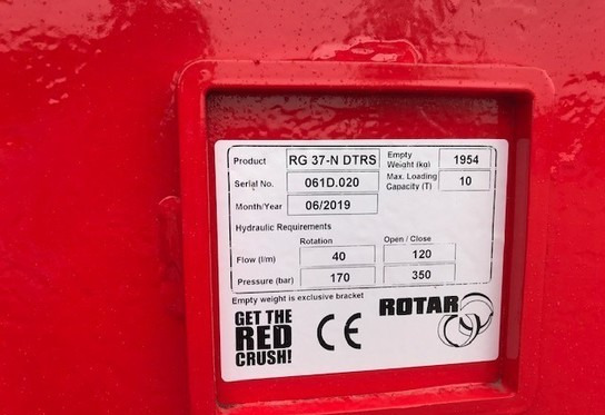 RotarRG40-N DTRS - Грейфер для Строительной техники: фото 3 RotarRG40-N DTRS - Грейфер для Строительной техники: фото 3