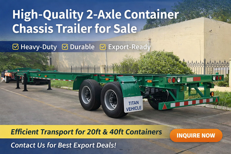 TITAN 2 Axle 40 FT Container Chassis Trailer for Sale - Шасси полуприцеп: фото 1 TITAN 2 Axle 40 FT Container Chassis Trailer for Sale - Шасси полуприцеп: фото 1