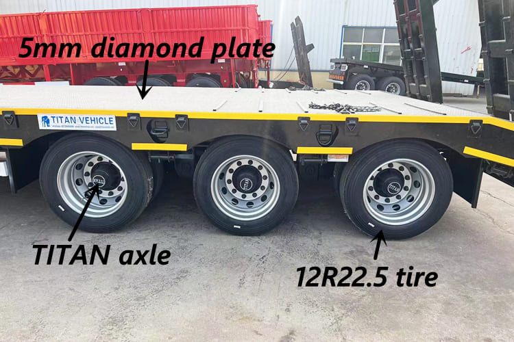 TITAN 3 Axle 60 Tons Low Bed Trailer Specification and Capacity - Низкорамный полуприцеп: фото 4 TITAN 3 Axle 60 Tons Low Bed Trailer Specification and Capacity - Низкорамный полуприцеп: фото 4