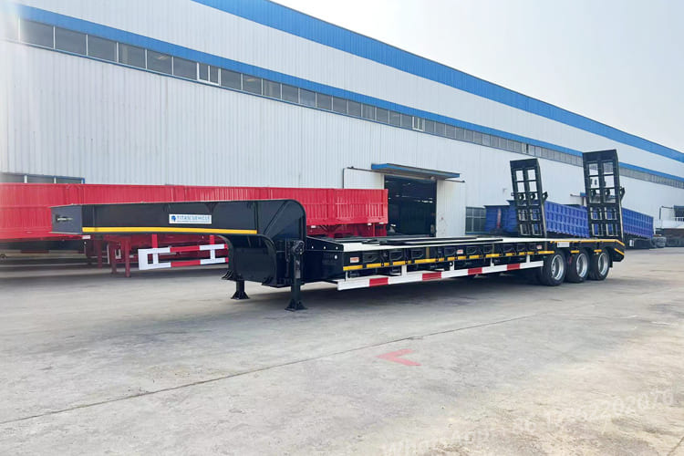 TITAN 3 Axle 60 Tons Low Bed Trailer Specification and Capacity - Низкорамный полуприцеп: фото 3 TITAN 3 Axle 60 Tons Low Bed Trailer Specification and Capacity - Низкорамный полуприцеп: фото 3