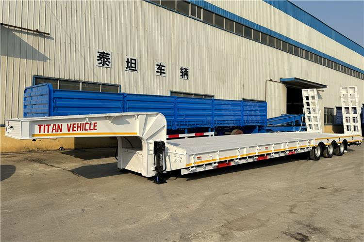 TITAN 3 Axle 80 Ton Lowbed Semi Trailer for Sale In Philippines - Низкорамный полуприцеп: фото 1 TITAN 3 Axle 80 Ton Lowbed Semi Trailer for Sale In Philippines - Низкорамный полуприцеп: фото 1