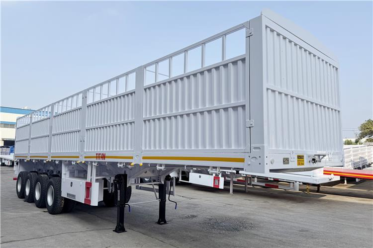 TITAN 4 Axle 80 Ton Fence Cargo Truck Trailer for Sale in Nigeria - Полуприцеп для перевозки животных: фото 1 TITAN 4 Axle 80 Ton Fence Cargo Truck Trailer for Sale in Nigeria - Полуприцеп для перевозки животных: фото 1