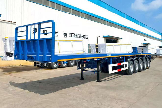 TITAN 5 Axle New Flatbed Trailers for Sale in Mauritius - Полуприцеп бортовой/ Платформа: фото 3 TITAN 5 Axle New Flatbed Trailers for Sale in Mauritius - Полуприцеп бортовой/ Платформа: фото 3