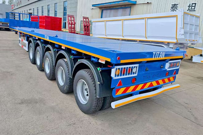 TITAN 5 Axle New Flatbed Trailers for Sale in Mauritius - Полуприцеп бортовой/ Платформа: фото 2 TITAN 5 Axle New Flatbed Trailers for Sale in Mauritius - Полуприцеп бортовой/ Платформа: фото 2