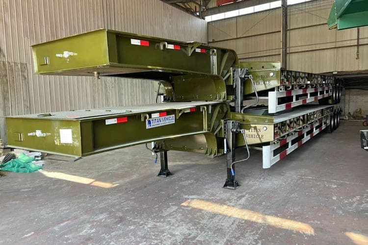 Новый Низкорамный полуприцеп для транспортировки тяжёлой техники TITAN Low Bed Trailer Truck for Sale in Zambia: фото 6