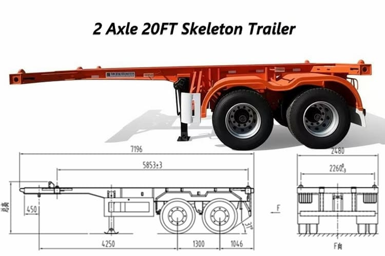 TITAN Shipping Container Chassis Trailer for Container Transport - Шасси полуприцеп: фото 4 TITAN Shipping Container Chassis Trailer for Container Transport - Шасси полуприцеп: фото 4