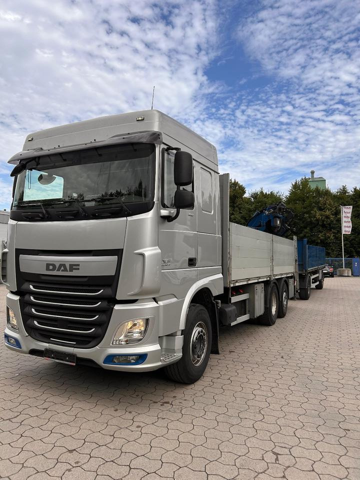 DAF DAF XF 460 FAN + MKG + 10mtr 2to + Lenkachse + EURO 6 - Грузовик бортовой/ Платформа, Автоманипулятор: фото 1 DAF DAF XF 460 FAN + MKG + 10mtr 2to + Lenkachse + EURO 6 - Грузовик бортовой/ Платформа, Автоманипулятор: фото 1