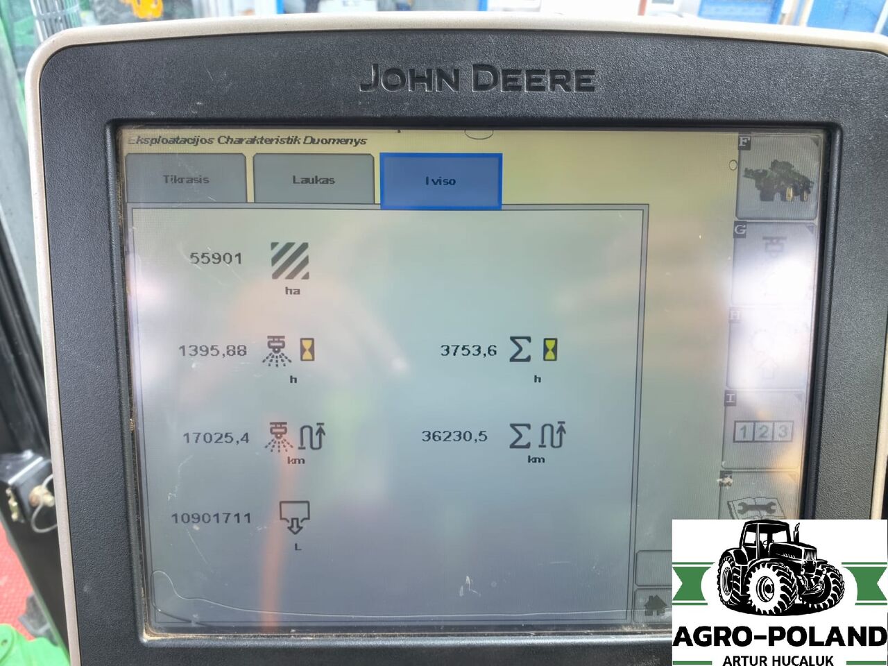 JOHN DEERE R 4040 i - 2016 ROK - 36 M - 1376 / 3712 H - GPS - AUTOPILOT - JDLink - Самоходный опрыскиватель: фото 2 JOHN DEERE R 4040 i - 2016 ROK - 36 M - 1376 / 3712 H - GPS - AUTOPILOT - JDLink - Самоходный опрыскиватель: фото 2