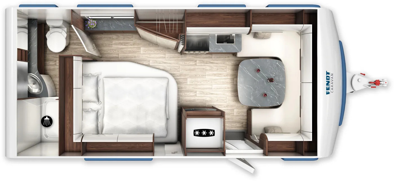 Wohnwagen Fendt Diamant 560 FD Modell 2026 - Прицеп дача: фото 2 Wohnwagen Fendt Diamant 560 FD Modell 2026 - Прицеп дача: фото 2
