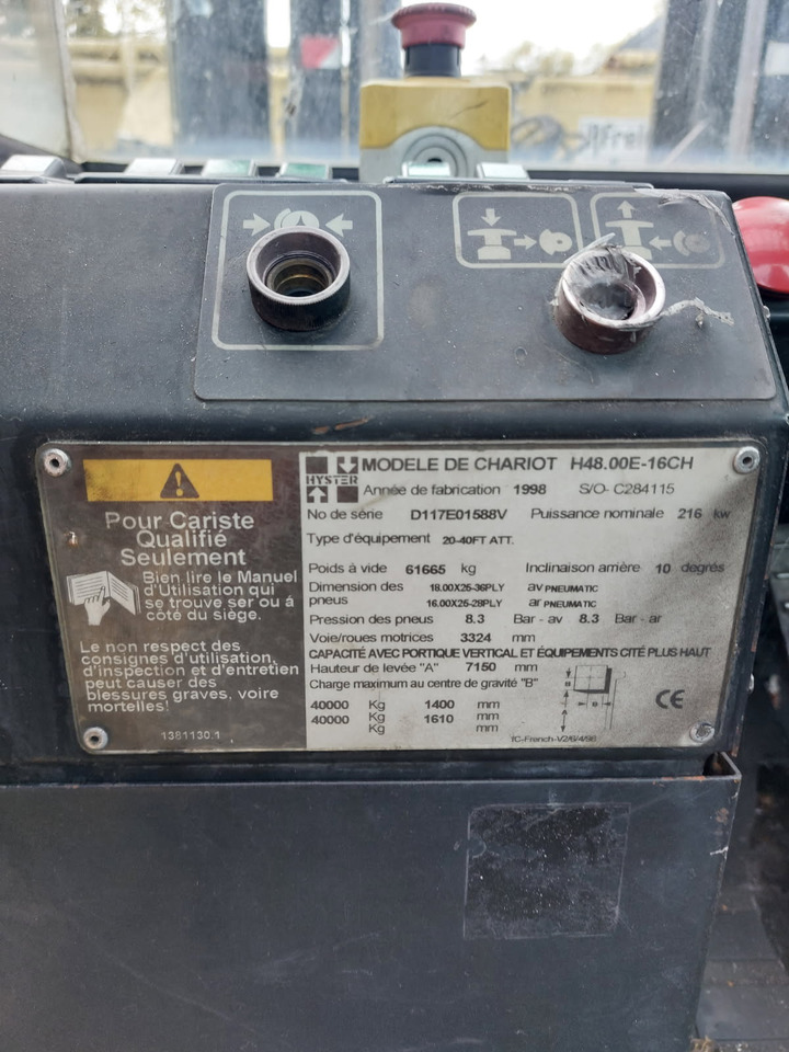 HYSTER H48.00E-16CH - Контейнерный погрузчик: фото 4 HYSTER H48.00E-16CH - Контейнерный погрузчик: фото 4