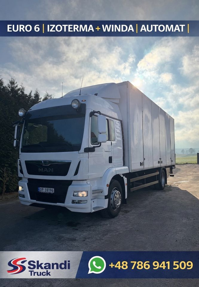 MAN MAN TGM 18.290/ IZOTERMA / OTWIERANY BOK/ /WINDA / 19 EUROPALET/ NISKI PRZEBIEG /SYPIALKA /ACC/EURO6 - Рефрижератор: фото 1 MAN MAN TGM 18.290/ IZOTERMA / OTWIERANY BOK/ /WINDA / 19 EUROPALET/ NISKI PRZEBIEG /SYPIALKA /ACC/EURO6 - Рефрижератор: фото 1