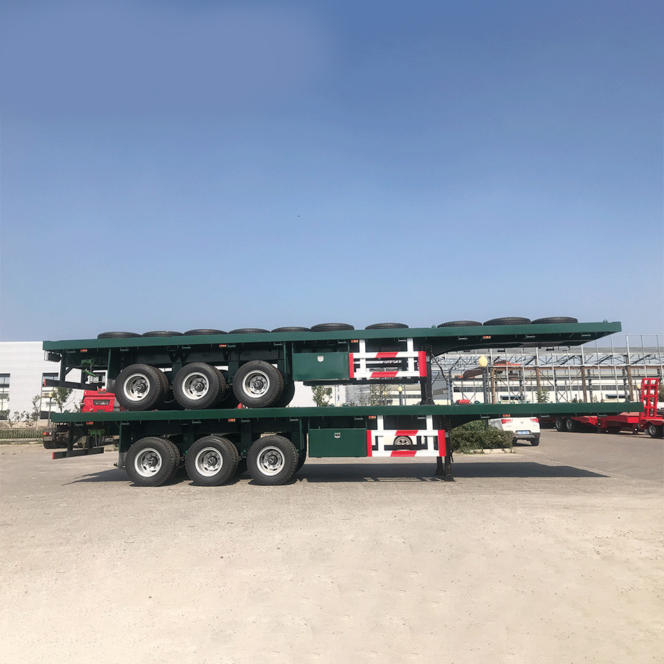 Tri axle Container Flatbed Semi Trailer - Полуприцеп бортовой/ Платформа: фото 2 Tri axle Container Flatbed Semi Trailer - Полуприцеп бортовой/ Платформа: фото 2