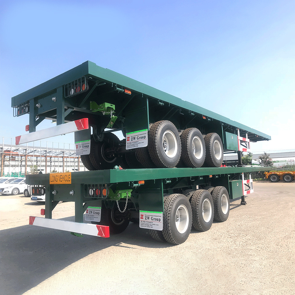 Tri axle Container Flatbed Semi Trailer - Полуприцеп бортовой/ Платформа: фото 1 Tri axle Container Flatbed Semi Trailer - Полуприцеп бортовой/ Платформа: фото 1