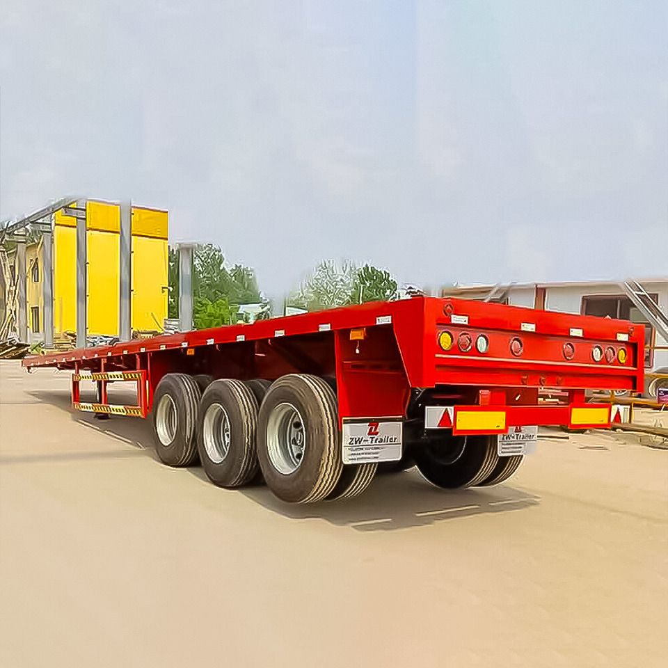 Tri-axle Flatbed Container Trailer - Полуприцеп бортовой/ Платформа: фото 1 Tri-axle Flatbed Container Trailer - Полуприцеп бортовой/ Платформа: фото 1