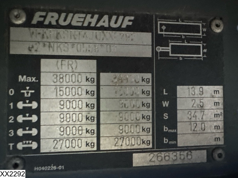 Fruehauf Tautliner Dhollandia - Тентованный полуприцеп: фото 4 Fruehauf Tautliner Dhollandia - Тентованный полуприцеп: фото 4